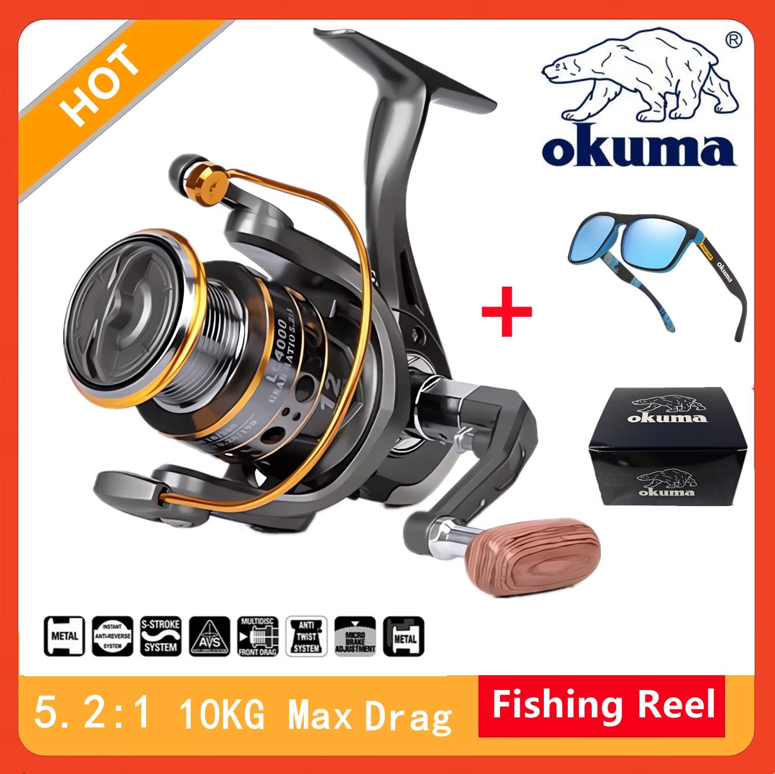 Okuma High Speed 5.2:1 Fishing - Daiwa Reel Fuego 评论和价格