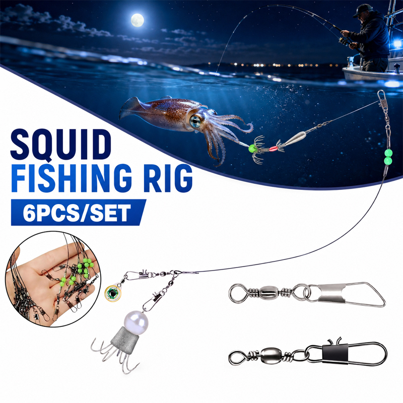 6pcs Squid Fishing Rig Octopus - Saltwater Line 评论和价格