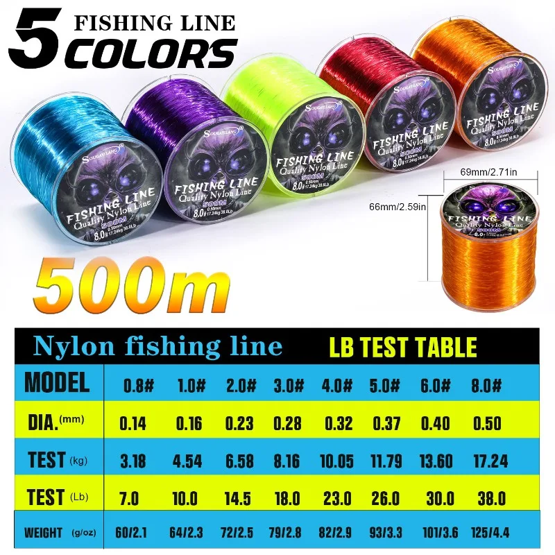 Sougayilang 100/500m Nylon Fis - Copolymer Line 评论和价格